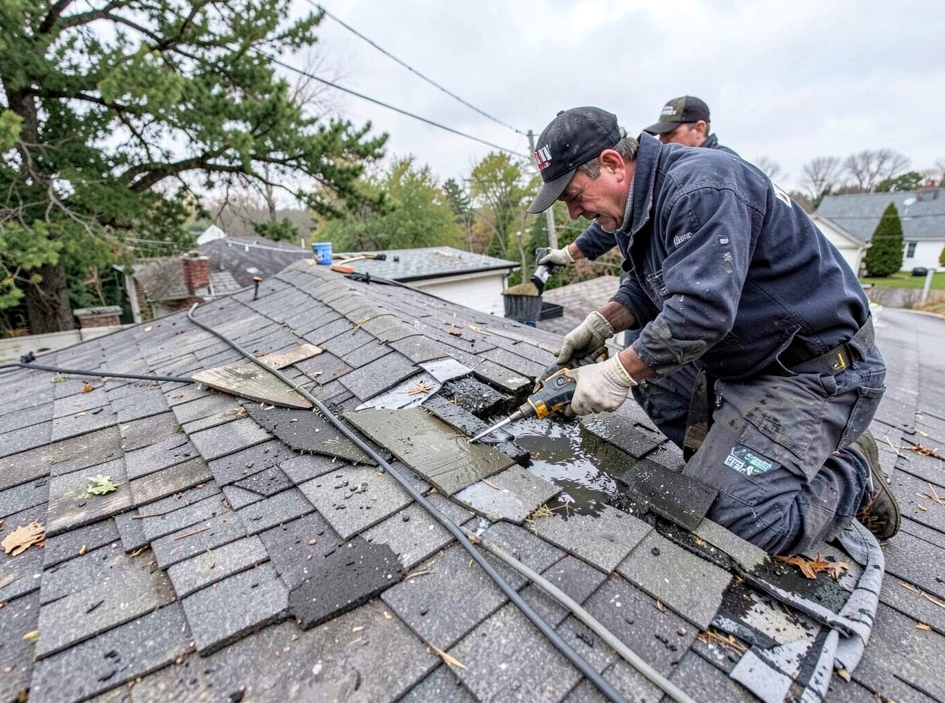Hail Damage Roof Repair in Lawrence
