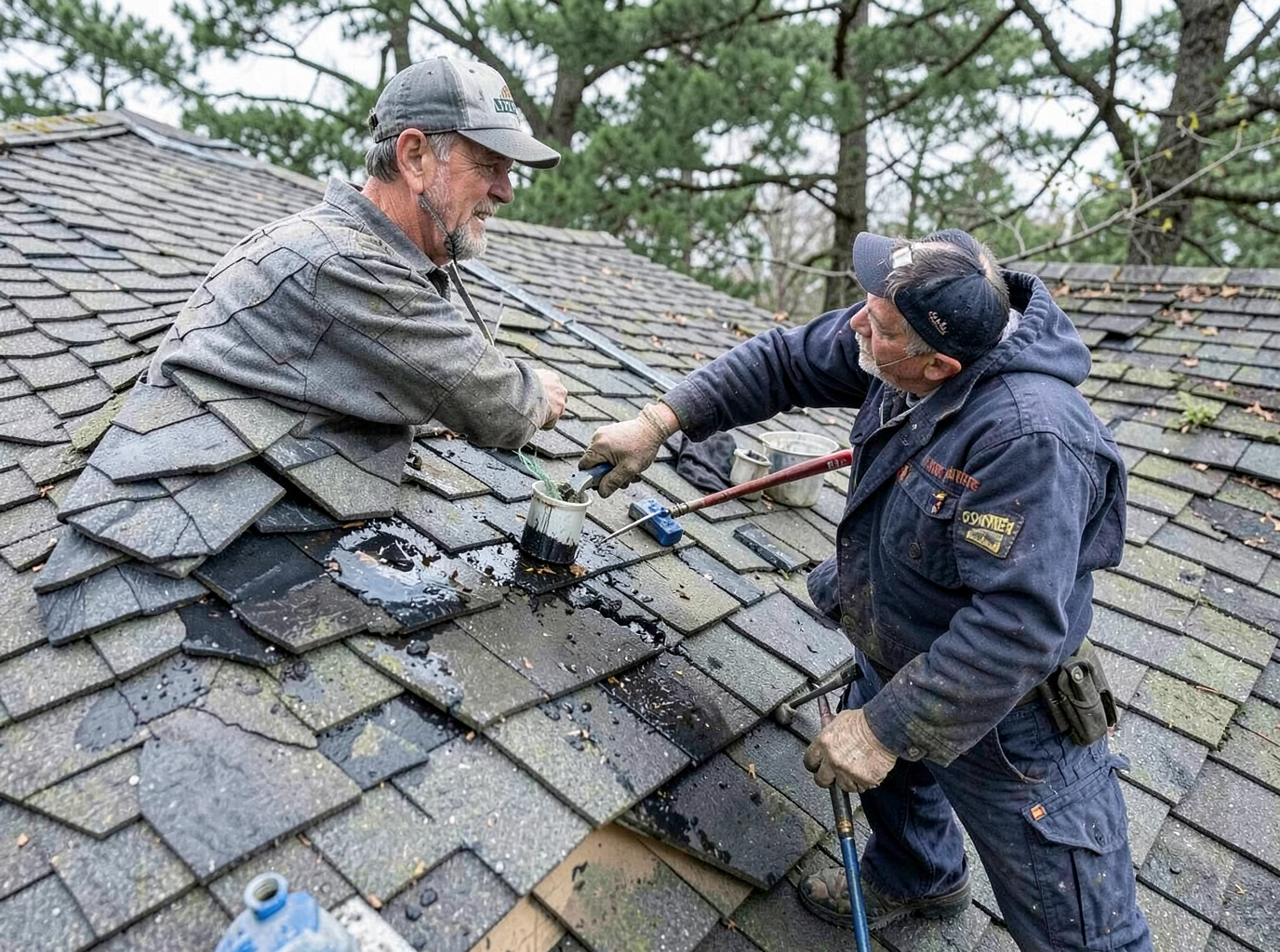 Shingle Roof Leak Repair in Lawrence